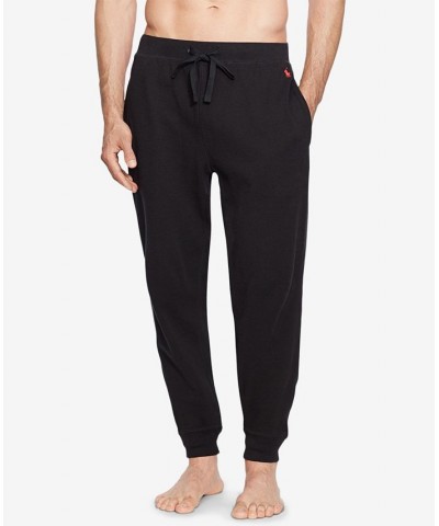 Men's Waffle-Knit Sleep Jogger Pants Black $21.44 Pajama