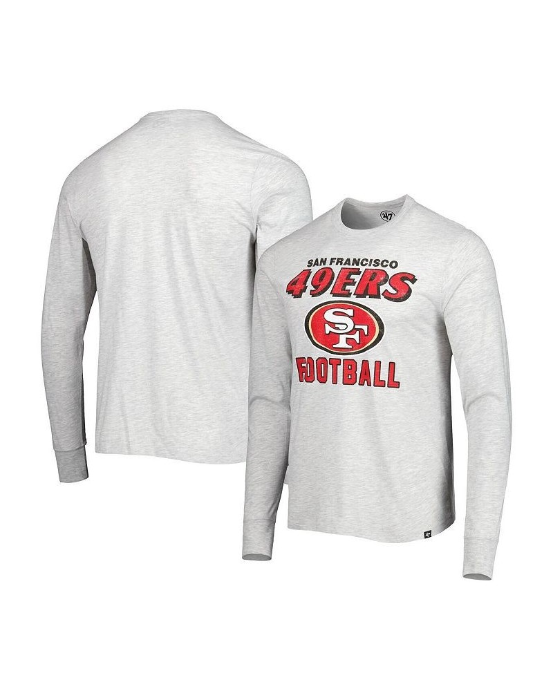 Men's Heathered Gray San Francisco 49ers Dozer Franklin Long Sleeve T-shirt $24.00 T-Shirts