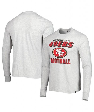 Men's Heathered Gray San Francisco 49ers Dozer Franklin Long Sleeve T-shirt $24.00 T-Shirts