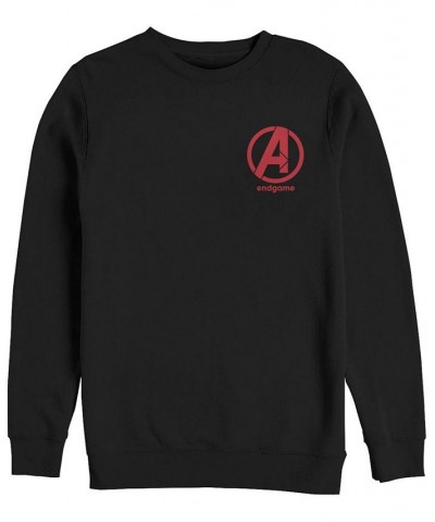 Marvel Men's Avengers Endgame Left Chest Logo, Crewneck Fleece Black $23.10 Sweatshirt