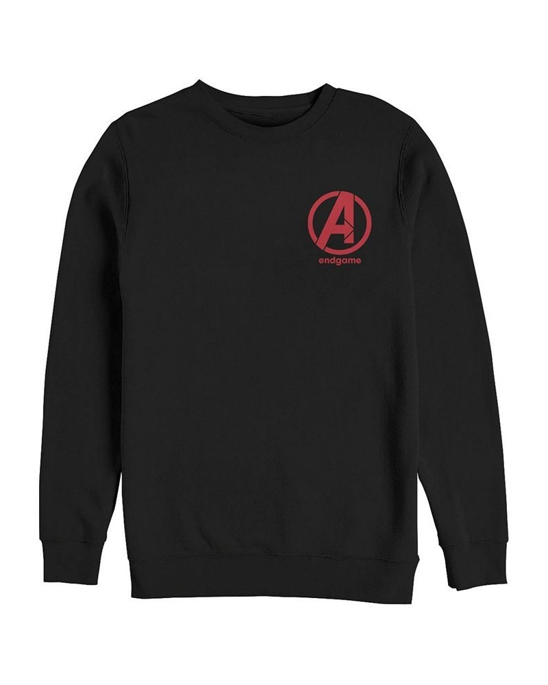 Marvel Men's Avengers Endgame Left Chest Logo, Crewneck Fleece Black $23.10 Sweatshirt