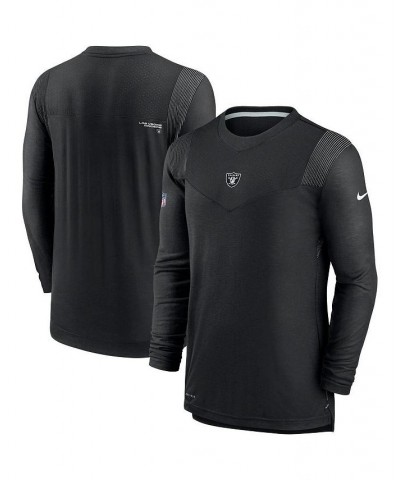 Men's Black Las Vegas Raiders Sideline Player UV Performance Long Sleeve T-shirt $23.20 T-Shirts