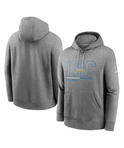 Men's Heathered Gray Los Angeles Chargers City Code Club Fleece Pullover Hoodie $38.25 Sweatshirt