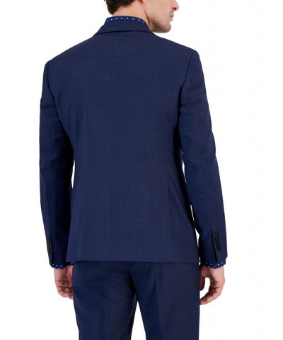 Men's High Blue Solid Suit Blue $160.05 Suits