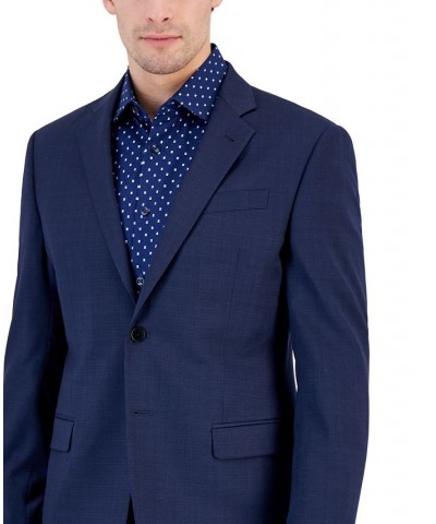 Men's High Blue Solid Suit Blue $160.05 Suits