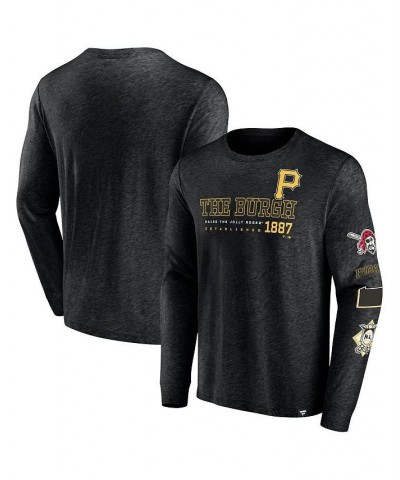 Men's Branded Black Pittsburgh Pirates High Whip Pitcher Long Sleeve T-shirt $29.99 T-Shirts