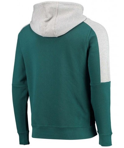 Men's Midnight Green, Black Philadelphia Eagles Playoffs Color Block Full-Zip Hoodie $32.90 Sweatshirt