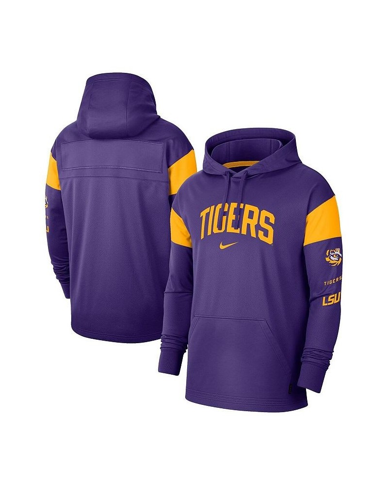 Men's Purple LSU Tigers Jersey Performance Pullover Hoodie $33.00 Sweatshirt