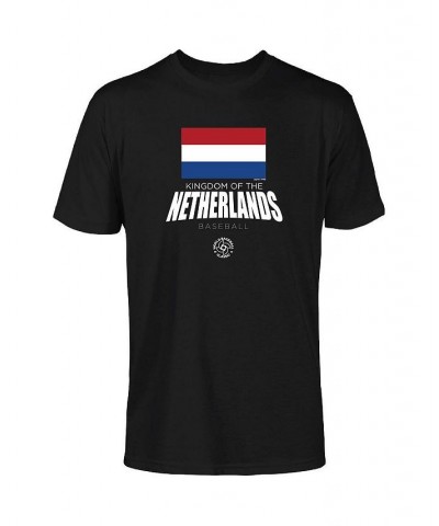 Men's Black Netherlands Baseball 2023 World Baseball Classic Federation T-shirt $18.00 T-Shirts