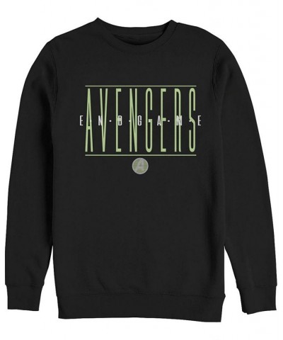 Marvel Men's Avengers Endgame Text Logo, Crewneck Fleece Black $23.10 Sweatshirt