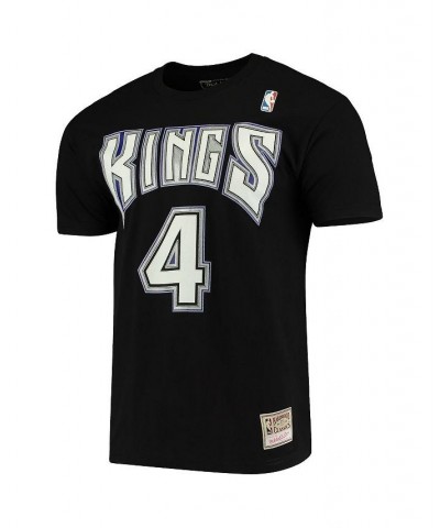 Men's Chris Webber Black Sacramento Kings Hardwood Classics Name and Number Team T-shirt $25.79 T-Shirts