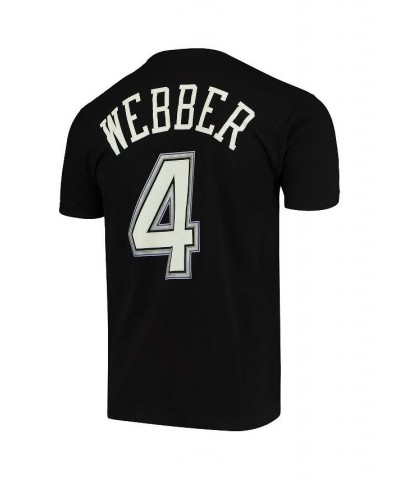 Men's Chris Webber Black Sacramento Kings Hardwood Classics Name and Number Team T-shirt $25.79 T-Shirts