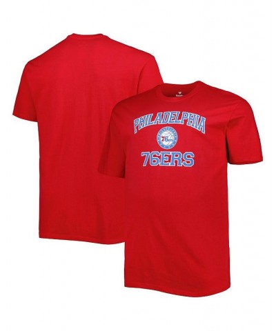 Men's Red Philadelphia 76ers Big and Tall Heart and Soul T-shirt $23.50 T-Shirts