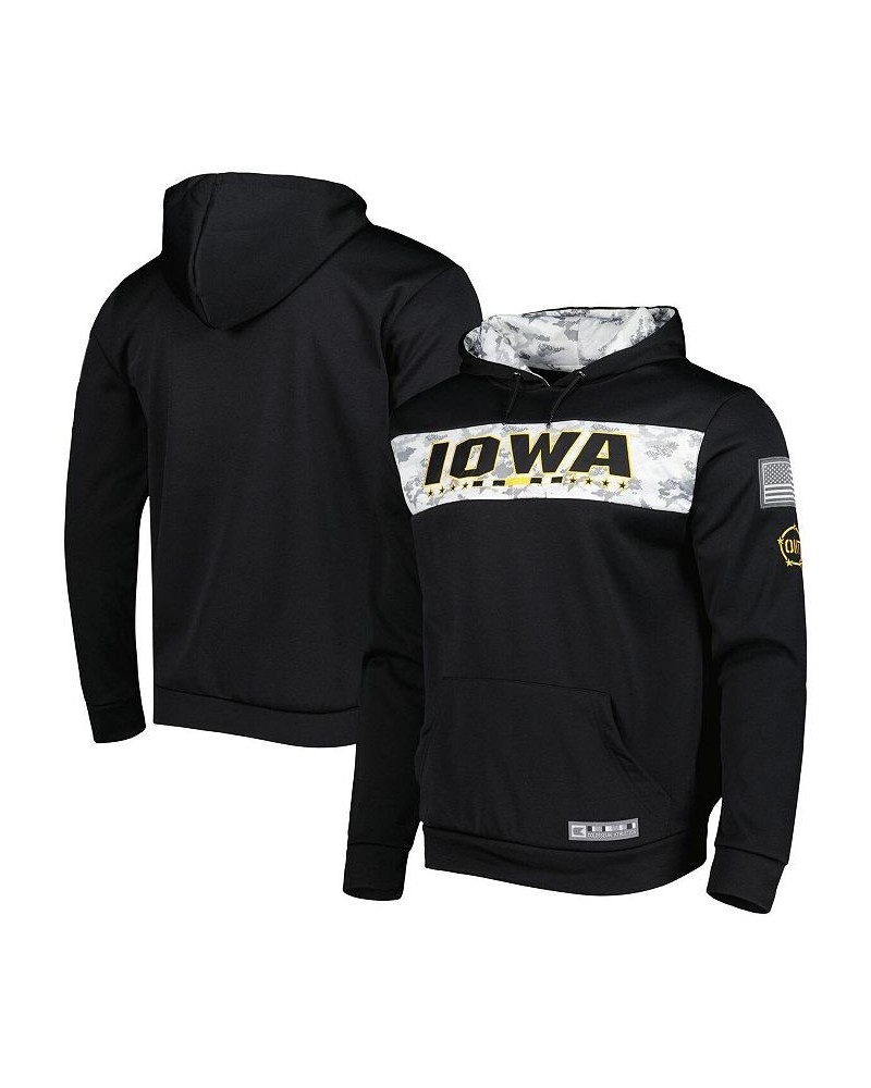 Men's Black Iowa Hawkeyes OHT Military-Inspired Appreciation Team Color Pullover Hoodie $33.60 Sweatshirt