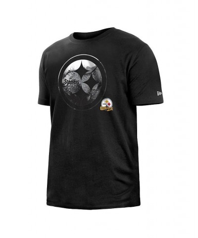 Men's Black Pittsburgh Steelers 2022 Sideline Ink Dye T-shirt $19.60 T-Shirts