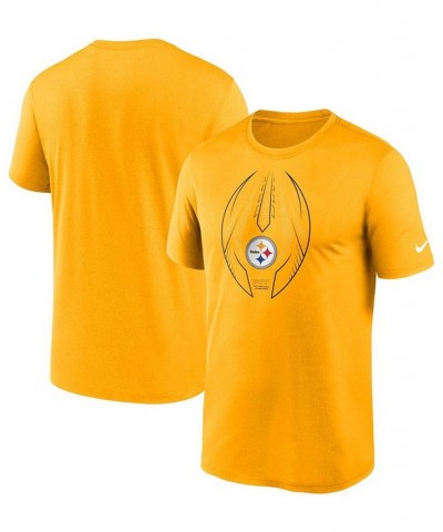 Men's Gold Pittsburgh Steelers Team Legend Icon Performance T-Shirt $26.54 T-Shirts