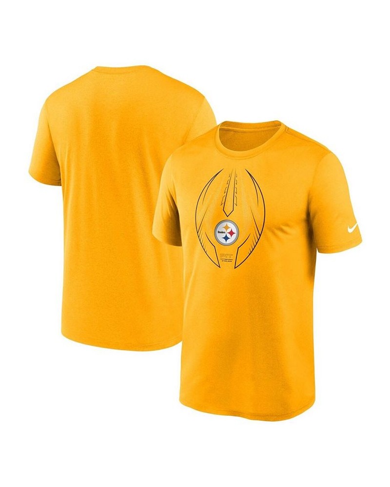 Men's Gold Pittsburgh Steelers Team Legend Icon Performance T-Shirt $26.54 T-Shirts