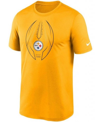 Men's Gold Pittsburgh Steelers Team Legend Icon Performance T-Shirt $26.54 T-Shirts