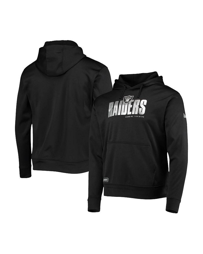 Men's Black Las Vegas Raiders Combine Authentic Hard Hash Pullover Hoodie $28.52 Sweatshirt