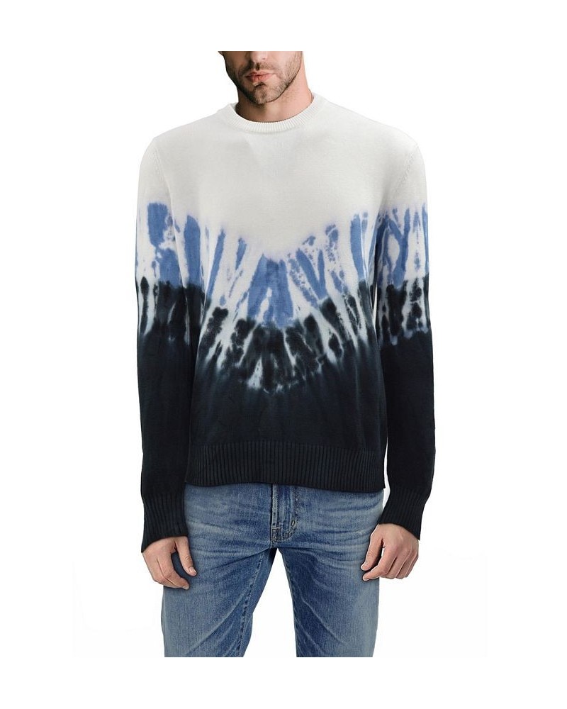 Men's Arrow Tie Dye Crew Neck Sweater Black, Yellow, White $42.12 Sweaters