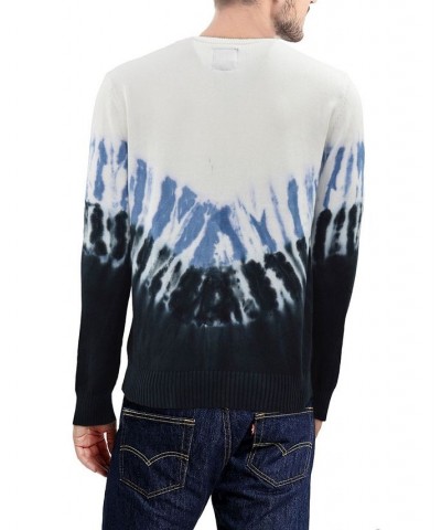 Men's Arrow Tie Dye Crew Neck Sweater Black, Yellow, White $42.12 Sweaters