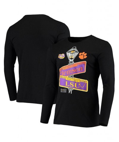 Men's Black LSU Tigers vs. Clemson Tigers 2020 College Football Playoff National Championship Touchdown Long Sleeve T-shirt $...