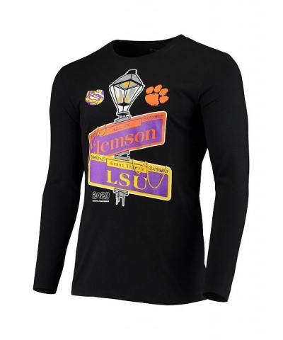 Men's Black LSU Tigers vs. Clemson Tigers 2020 College Football Playoff National Championship Touchdown Long Sleeve T-shirt $...