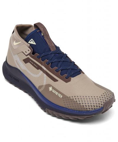 Men's React Pegasus Trail 4 GORE-TEX Water-Resistant Trail Running Sneakers Brown $51.00 Shoes