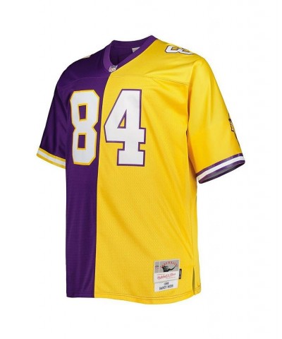 Men's Randy Moss Purple and Gold Minnesota Vikings Big and Tall Split Legacy Retired Player Replica Jersey $76.00 Jersey