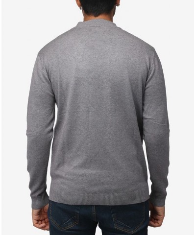 Men's Basic Mock Neck Midweight Pullover Sweater Heather Charcoal $35.10 Sweaters