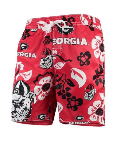 Men's Red Georgia Bulldogs Floral Volley Swim Trunks $34.30 Swimsuits