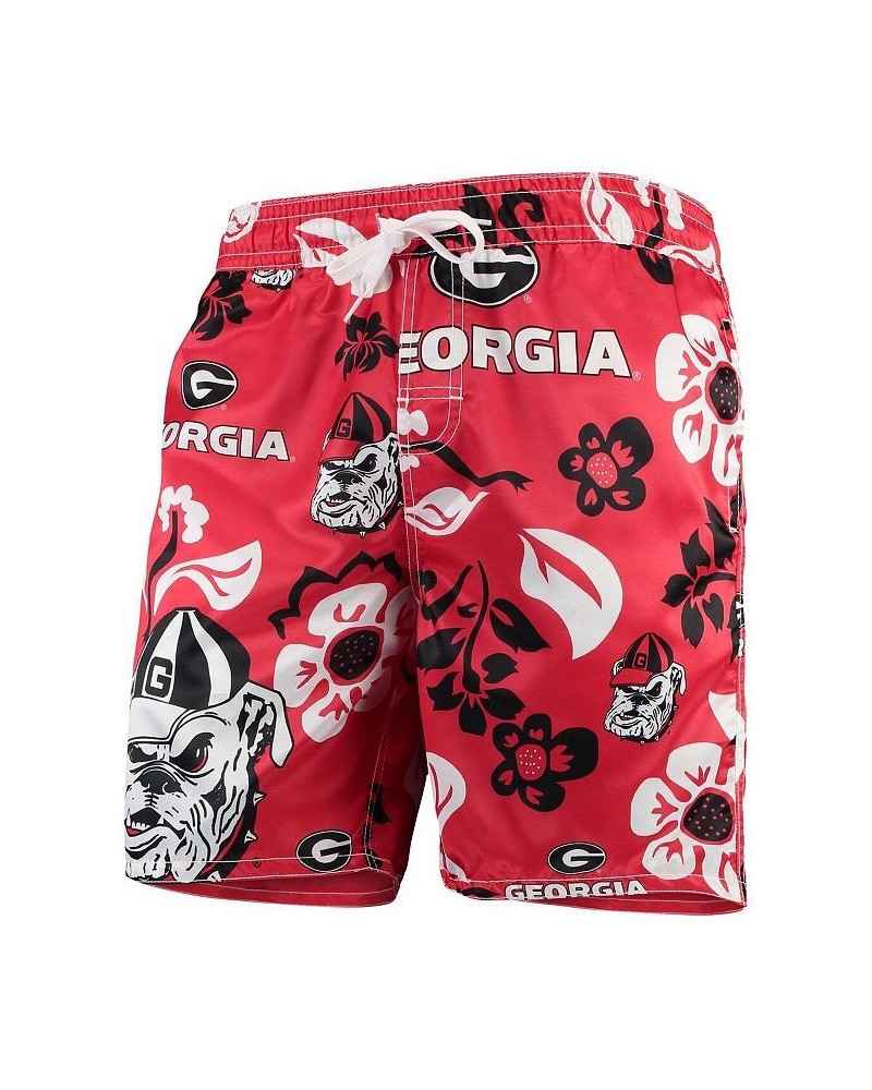 Men's Red Georgia Bulldogs Floral Volley Swim Trunks $34.30 Swimsuits