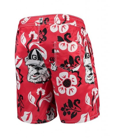 Men's Red Georgia Bulldogs Floral Volley Swim Trunks $34.30 Swimsuits