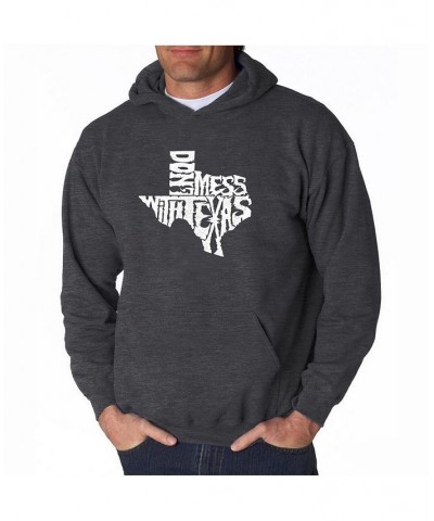 Men's Word Art Hoodie - Don't Mess With Texas Gray $32.99 Sweatshirt