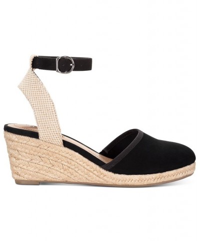 Mailena Wedge Espadrille Sandals Black $27.80 Shoes