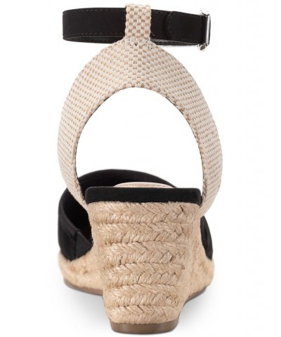 Mailena Wedge Espadrille Sandals Black $27.80 Shoes