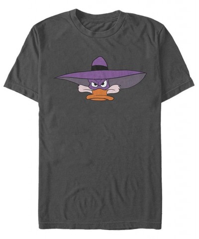 Men's Darkwing Duck Darkwing Bighead Short Sleeve T-shirt Black $16.10 T-Shirts