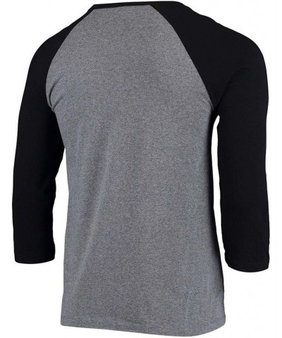 Men's Heathered Gray, Black Liverpool Shield Raglan Long Sleeve T-shirt $24.50 T-Shirts