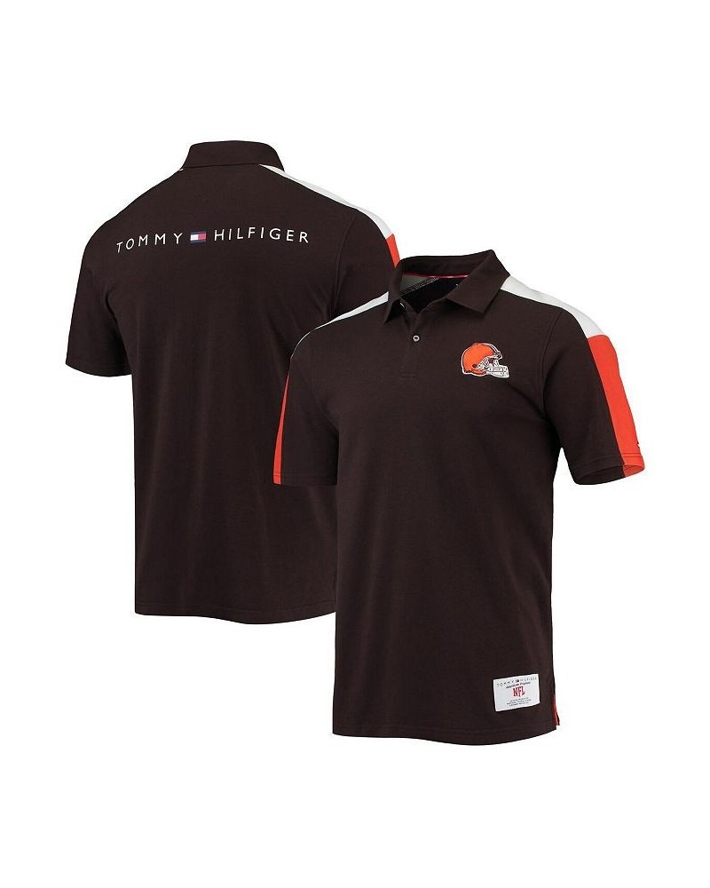 Men's Brown, Orange Cleveland Browns Logan Polo Shirt $36.00 Polo Shirts