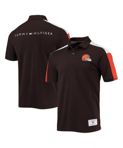 Men's Brown, Orange Cleveland Browns Logan Polo Shirt $36.00 Polo Shirts