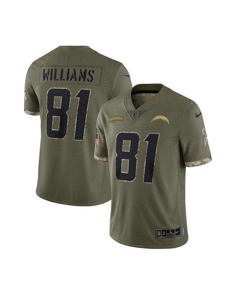 Men's Mike Williams Olive Los Angeles Chargers 2022 Salute To Service Limited Jersey $48.84 Jersey