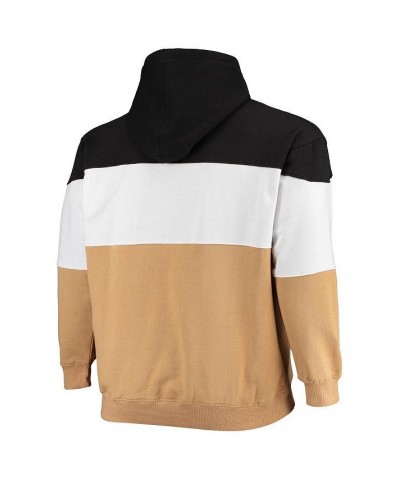 Men's Branded Black, Gold Vegas Golden Knights Big and Tall Colorblock Fleece Hoodie $32.34 Sweatshirt