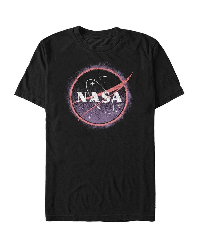 NASA Men's Distressed Grainy Logo Short Sleeve T- shirt Black $14.35 T-Shirts