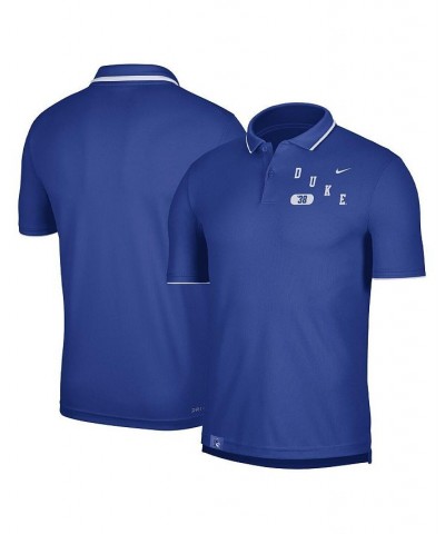 Men's Royal Duke Blue Devils Wordmark Performance Polo Shirt $23.97 Polo Shirts