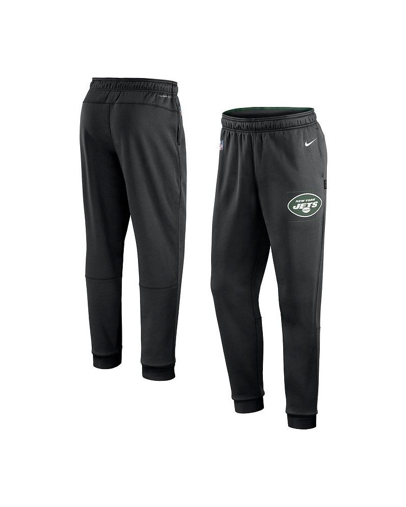 Men's Black New York Jets Team Sideline Training Performance Pants $48.59 Pants