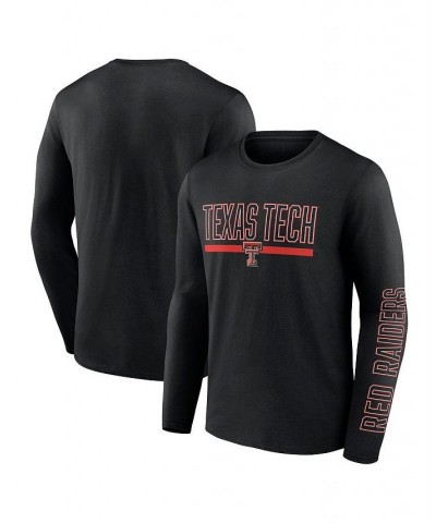 Men's Branded Black Texas Tech Red Raiders Modern Two-Hit Long Sleeve T-shirt $20.25 T-Shirts