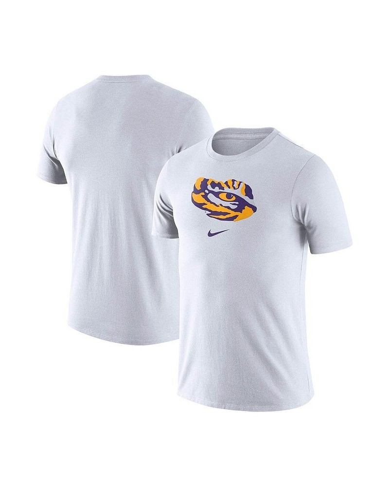 Men's White LSU Tigers Essential Logo T-shirt $16.40 T-Shirts