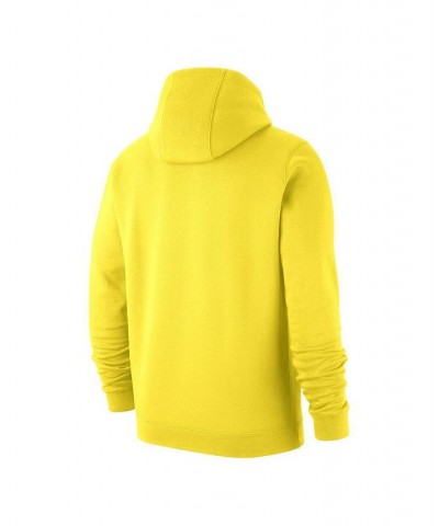 Men's Yellow Brazil National Team Lockup Club Pullover Hoodie $43.99 Sweatshirt