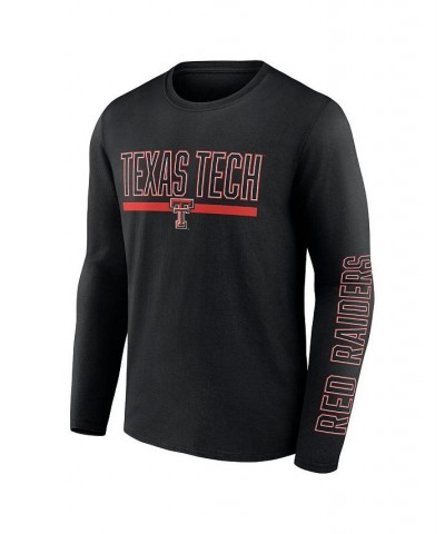 Men's Branded Black Texas Tech Red Raiders Modern Two-Hit Long Sleeve T-shirt $20.25 T-Shirts