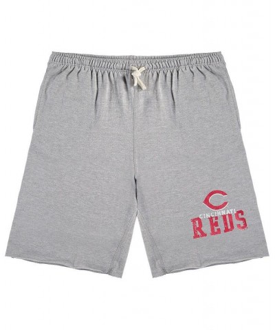 Men's Heathered Gray Cincinnati Reds Big and Tall French Terry Shorts $26.40 Shorts